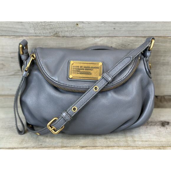 Nice! MARC BY MARC JACOBS Classic Mini Q NATASHA Gray Crossbody Shoulder Bag - Picture 1 of 13